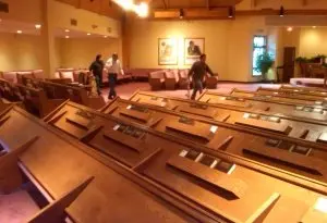 Before - Lighting and Pew Refurbishment