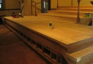 Work in progress, Building new Pulpit Close Up