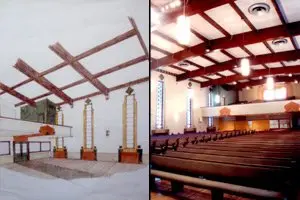 Rendering (left) and finished look (right)