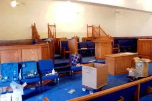 In Progress - Setting up the pulpit