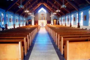 Before - Front view of church