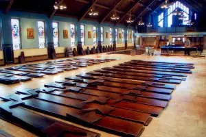In Progress - Assembly of pews onsite