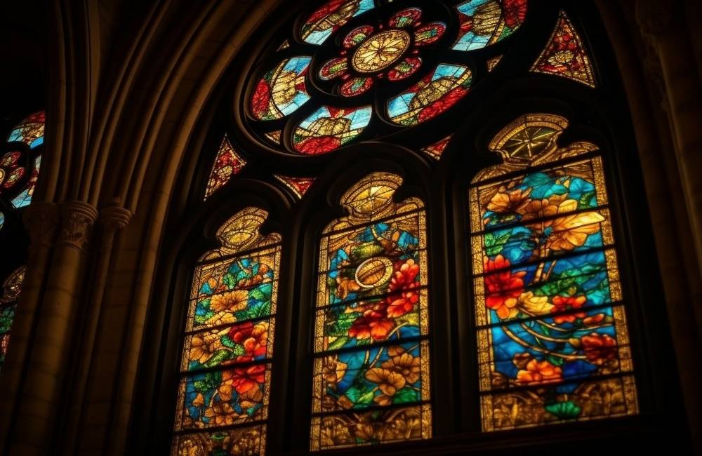 Church historical glass window