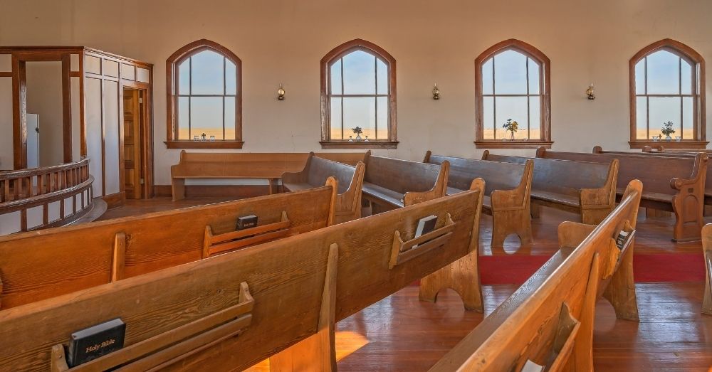 church wood pews