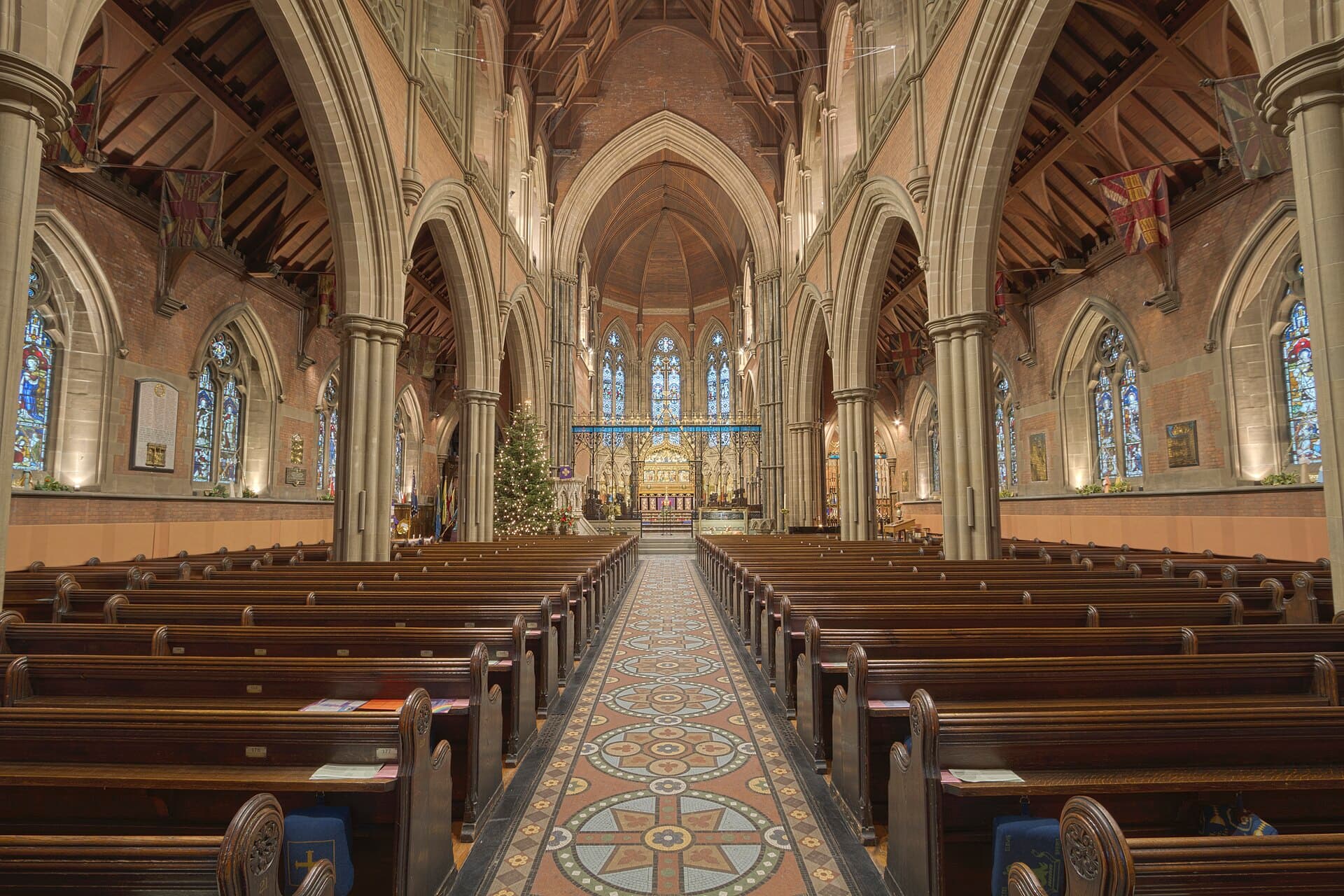 Center view of a historical church cathedral