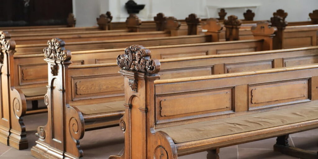 Historical church pews