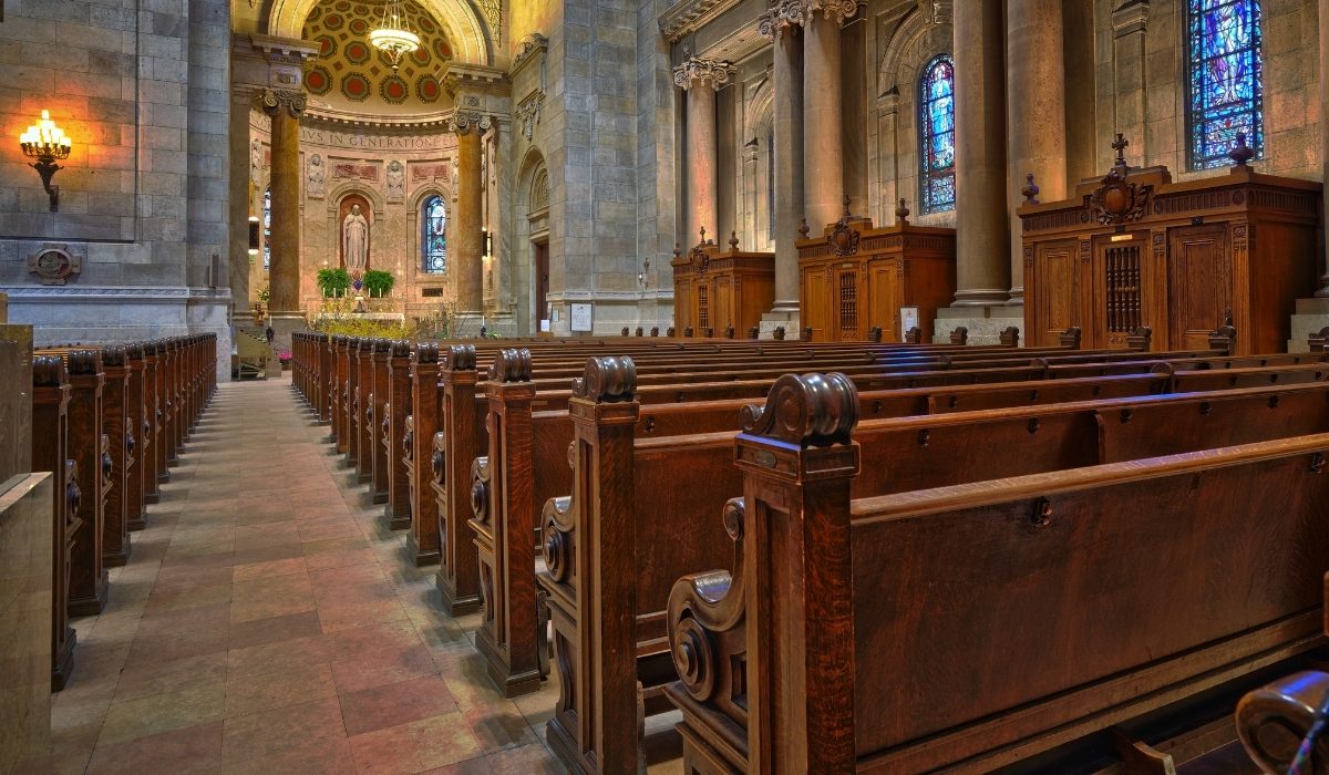 interior view of a historic church